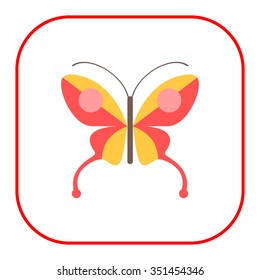 Red butterfly icon