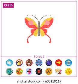 Red butterfly icon