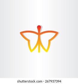 red butterfly icon design