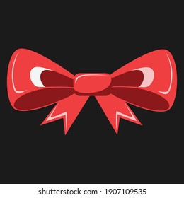 Red butterfly ribbon with a beautiful glow, perfect for placing anywhere