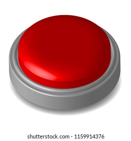 red button 3d vector
