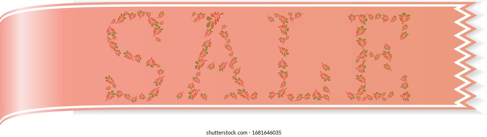 Red button banner of colorful sales.Vector illustration.