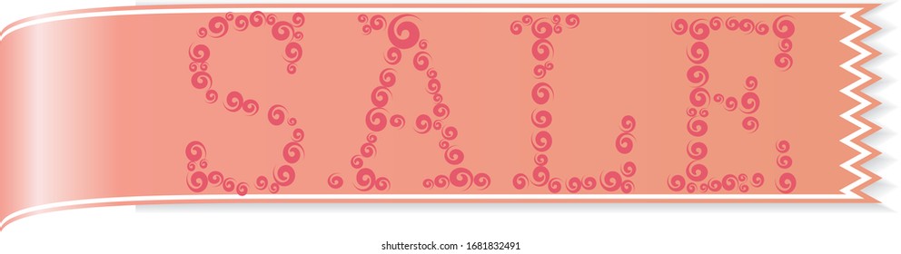 Banner de botón rojo de coloridas ventas.Ilustración vectorial.