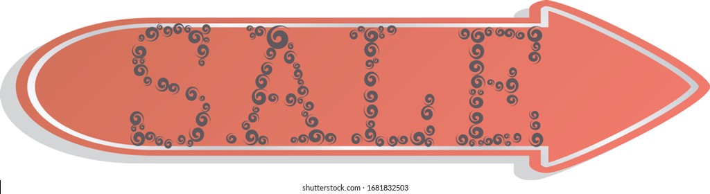 Banner de botón rojo de coloridas ventas.Ilustración vectorial.