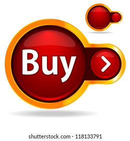 Red button "Buy". Vector illustration EPS 10