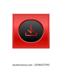 Red button with download icon.