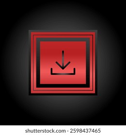 Red button with download icon.