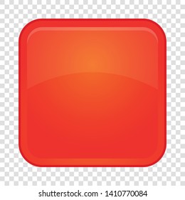Red button icon. Cartoon illustration of red button vector icon for web
