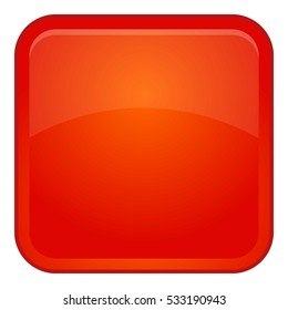 Red button icon. Cartoon illustration of red button vector icon for web