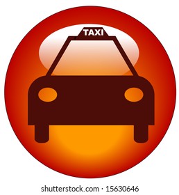 red button or icon for the front of a taxi