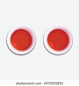Botón rojo aislado en blanco