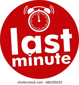 red button last chance icon, last minute sale slogan flat, text deal