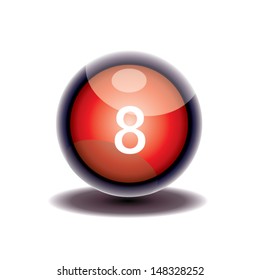red button number . vector illustration.
