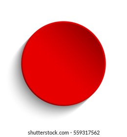 Red button on white background