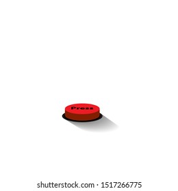 red button press on white background vector 