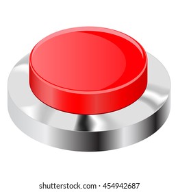 Red Button Push Mechanism Vector Illustration Stock Vector (Royalty ...