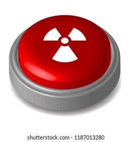 red button radioactive symbol 