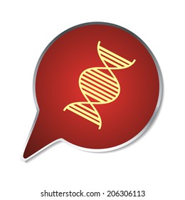 Red button with shadow. Vector icon