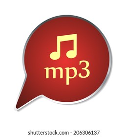 Red button with shadow. Vector icon