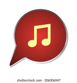 Red button with shadow. Vector icon