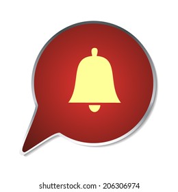 Red button with shadow. Vector icon