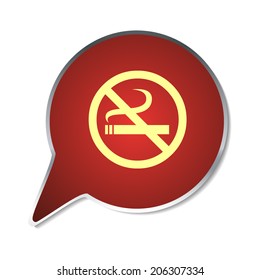 Red button with shadow. Vector icon