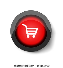 Red button with a shopping basket.  