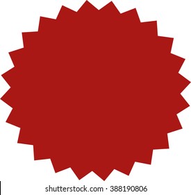 Red Button Star Sticker