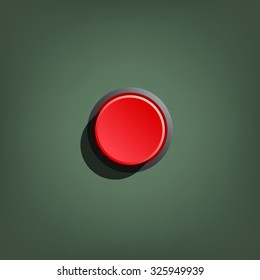 Red button start, stop. icon. vector design