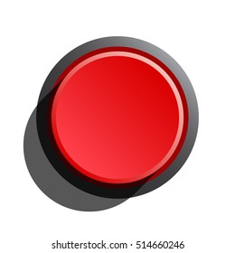 Red button start, stop. icon. vector design