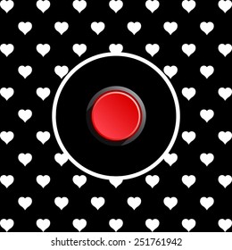Red button start, stop. Vector illustration, EPS 10