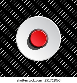 Red button start, stop. Vector illustration, EPS 10