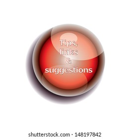 red button. vector illustration.