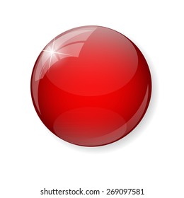 Red  Button Vector Illustration EPS10