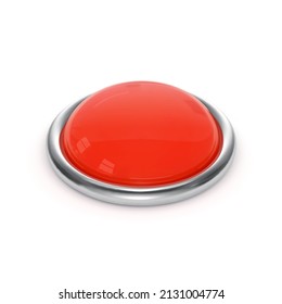 Red button vector illustration on white background