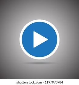 Red button video player. Social media. Flat Social Media Background Sign Download. Vector Logo. EPS10