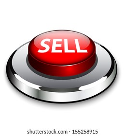 A red button with the word Sell on it, representing how easy it can be to start a business and offer goods or services for sale to customers 