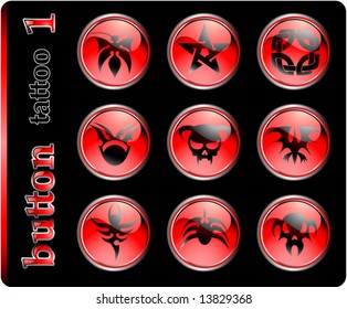 Red buttons, different symbols