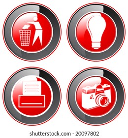 Red buttons. See in my portfolio for more stuff.