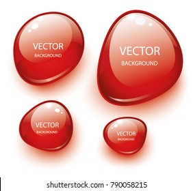 Red buttons vector