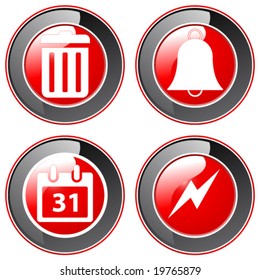 red buttons for websites