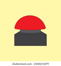 Red buzzer vector illustration. Alarm icon