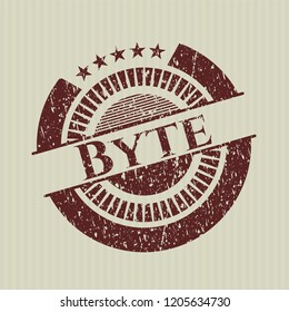 Red Byte distressed rubber stamp