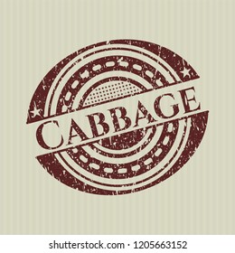Red Cabbage distress rubber stamp with grunge texture