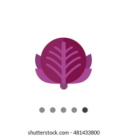 Red cabbage head icon