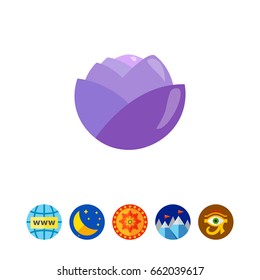 Red cabbage head icon