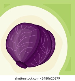 Red cabbage square templates for social media posts. Design for kale day, healthy food health day. Green, purple Liquid stains with transparency. Post design template for harvest, vegetables.