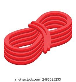 Red cable making infinity symbol representing infinite possibilities