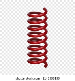 Red cable mockup. Realistic illustration of red cable vector mockup for on transparent background
