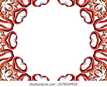 red caleidoscope classic gradient flower art pattern of traditional tenun batik ethnic dayak ornament for wallpaper ads background sticker or clothing	